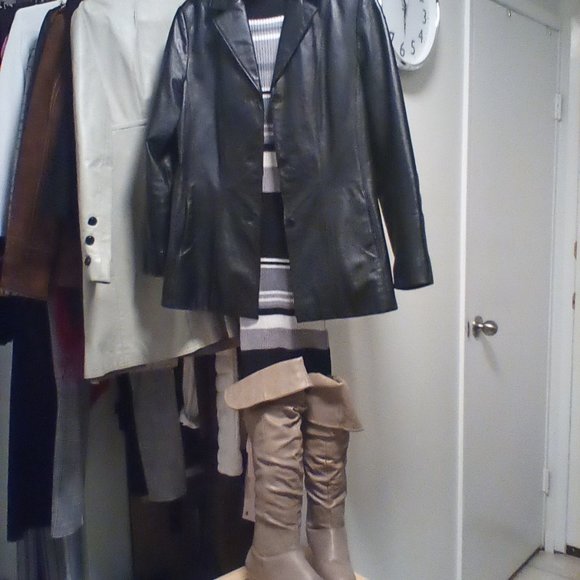 Set leather jacket and boots - Picture 3 of 3